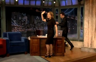 Michele Bachmann s Entrance On Jimmy Fallon The Fishbone Song