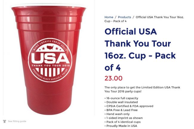 Ultimate Bro Presidential Candidate Donald Trump Wants to Sell You Branded  Plastic Red Cups - Eater