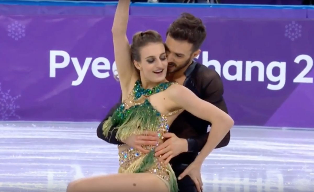 French Figure Skater Has A Nip Slip During Her Routine