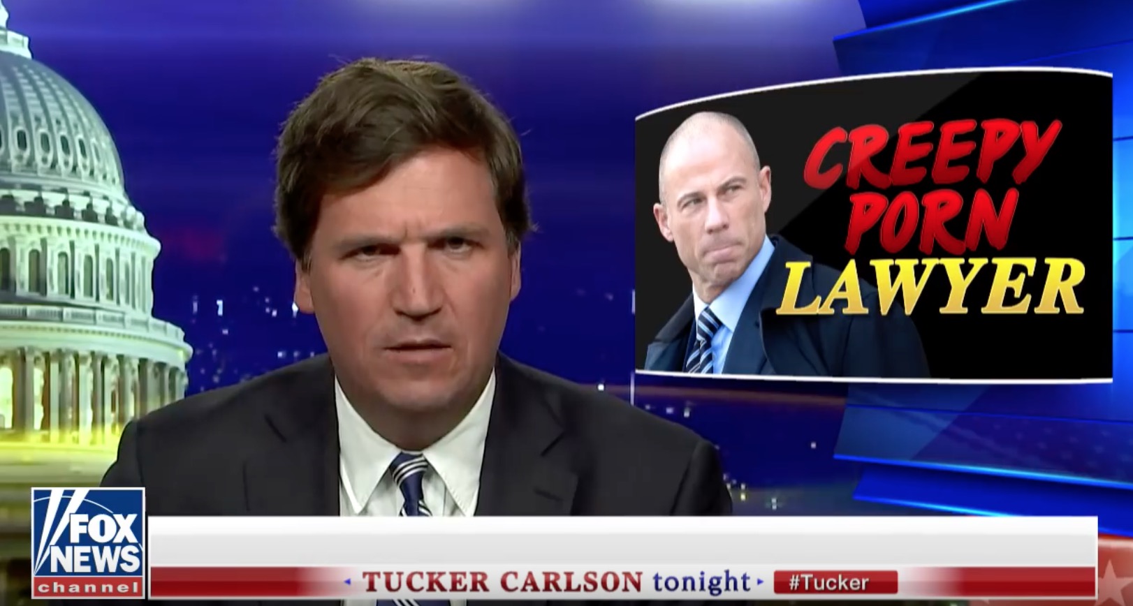 Lawyer - Tucker Carlson Refuses to Stop Calling Michael Avenatti 'Creepy Porn Lawyer'  in Exchange for Interview