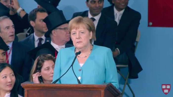 Angela Merkel Rebukes Donald Trump at Harvard Commencement
