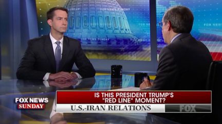 Tom Cotton Questioned on Differences Between Trump in Iran and Obama's Red Line