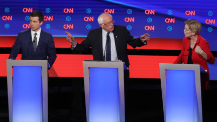 Pete Buttigieg, Bernie Sanders, Elizabeth Warren