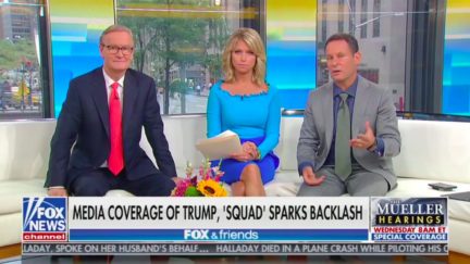 Fox & Friends outraged by media coverage of Trump's tweets and rally
