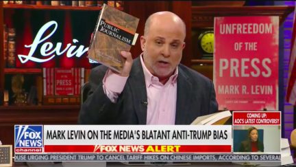 Mark Levin Tosses Books, Rants Against Media Bias