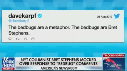 Fox News Gives Fake Blue Check to Bret Stephens 'Bedbug' Guy