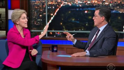 Stephen Colbert Calls Out Elizabeth Warren for Refusing to Say Whether She'll Raise Middle Class Taxes