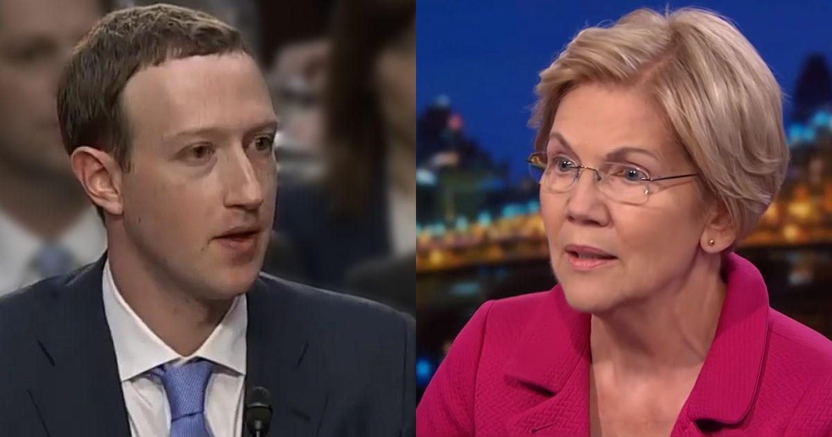 Mark Zuckerberg, Elizabeth Warren