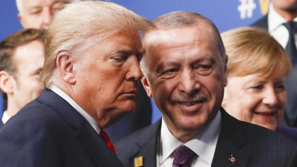 December 4, 2019, US President Donald Trump and Turkey's President Recep Tayyip Erdogan at the NATO summit in Watford, northeast of London.