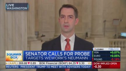 Tom Cotton Trashes WeWork Founder Adam Neumann on CNBC
