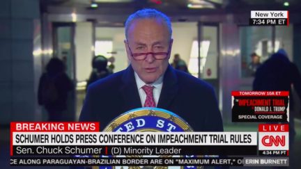 Chuck Schumer Blasts Mitch McConnell's Proposed Senate Trial Rules