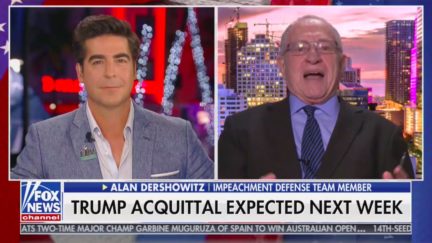 Alan Dershowitz Does Impression of Scowl He Says Bernie Sanders Gave Him During Senate Speech