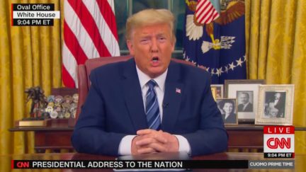 Online Meltdown Triggered after Trump's Low-Energy, Confusing Oval Office Address