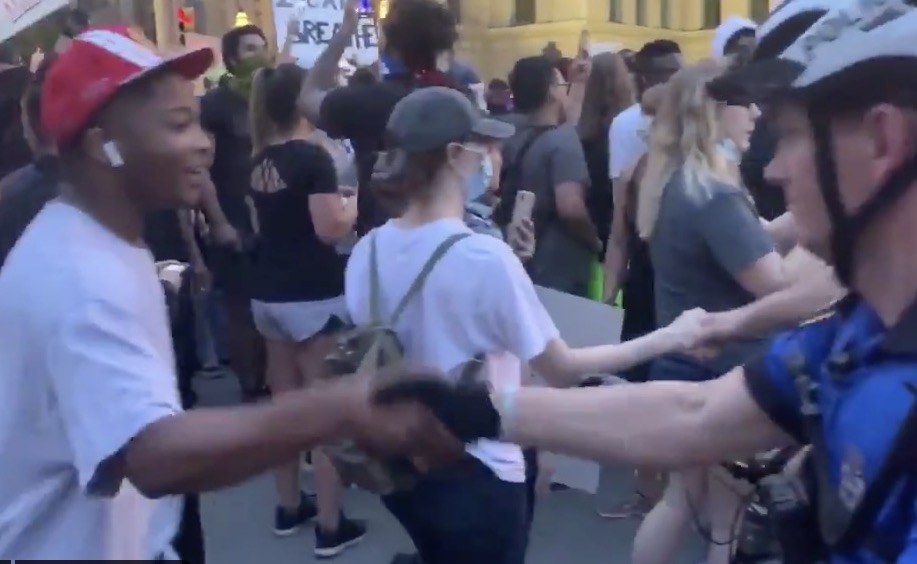 Fort Worth Cops Take Knee With Protestors, Hugs Ensue