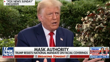 Chris Wallace Asks Donald Trump About Masks