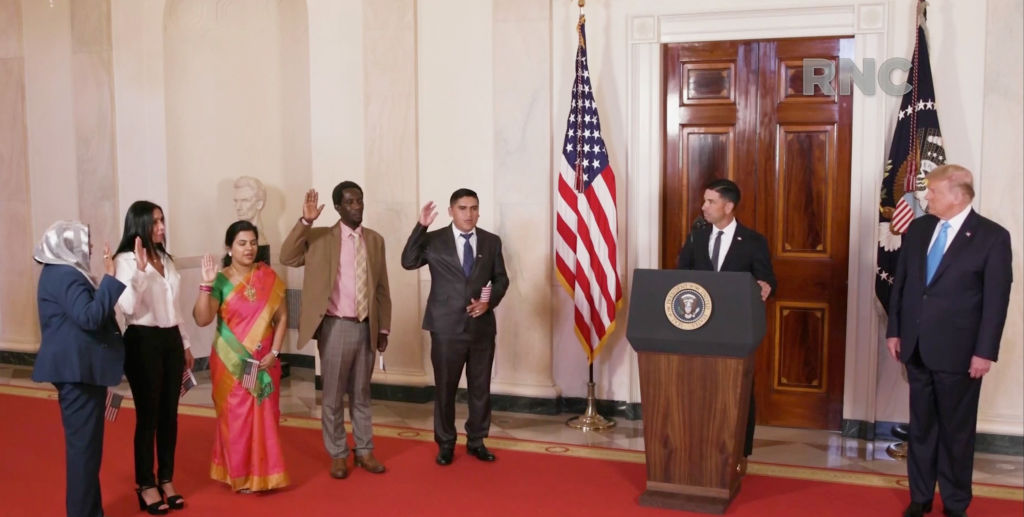 WH Naturalization Ceremony Didn't Tell Immigrants They'd Be Part of RNC Convention