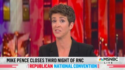 Rachel Maddow Calls Out 'Unnerving' Lack of Masks, Social Distancing at Pence's RNC Speech