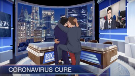tooning out the news anchors kissing
