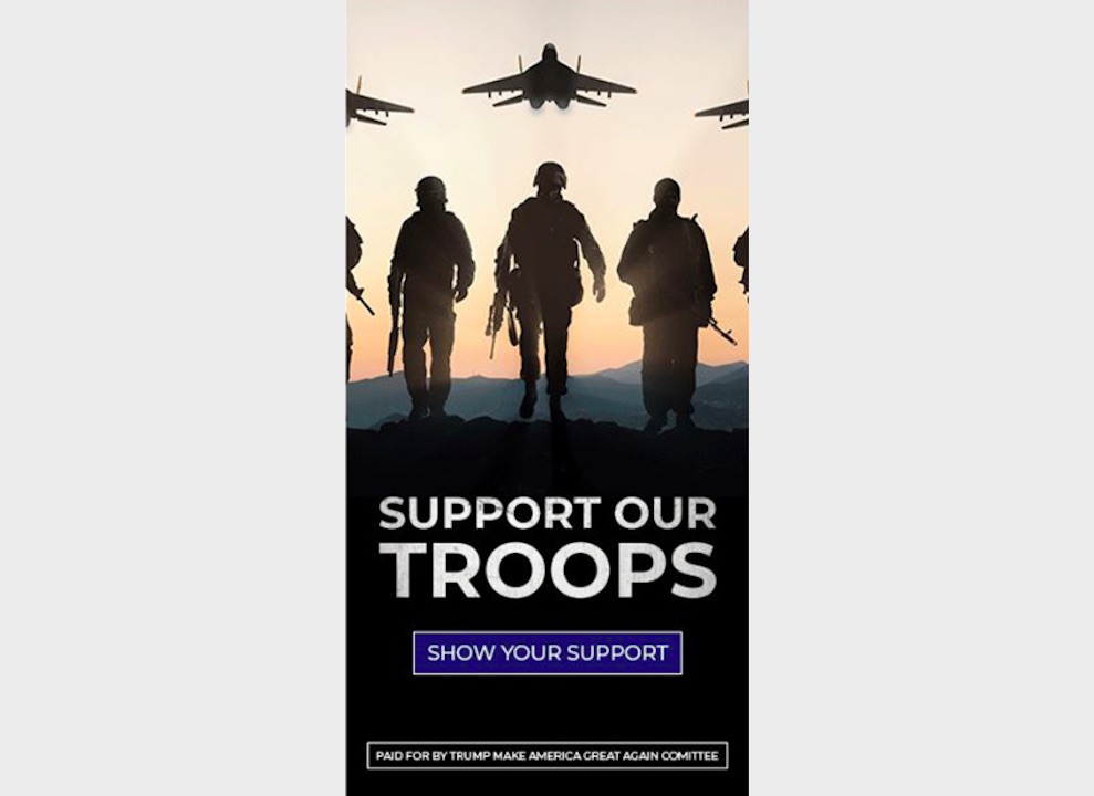 Trump 'Support the Troops' Ad Uses Stock Image of Russian MiG Fighters