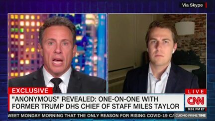 Chris Cuomo Calls Out Miles Taylor for Denying He Was 'Anonymous' to Anderson Cooper