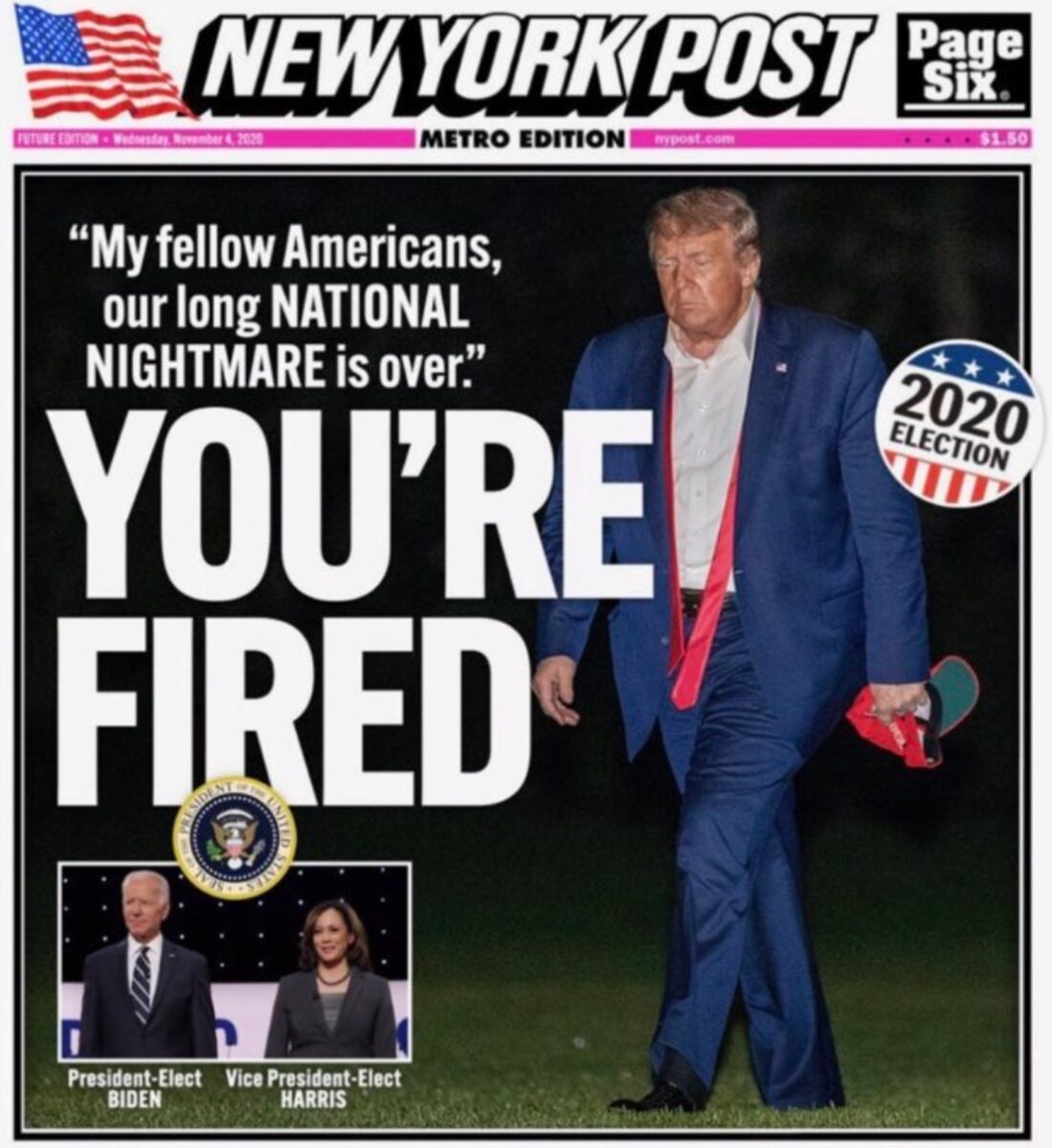 Fake New York Post ‘youre Fired Trump Cover Goes Viral