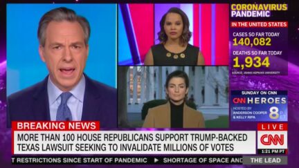 Jake Tapper Rails Against 106 Reps Backing 'Garbage' Lawsuit to Overturn Election