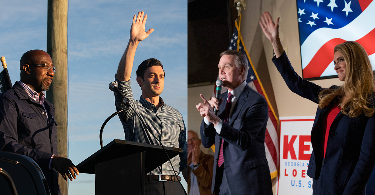 Raphael Warnock, Jon Ossoff, David Perdue, Kelly Loeffler