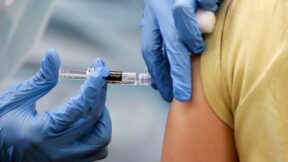 Southern California Residents Line Up For Flu Shots At Local Library