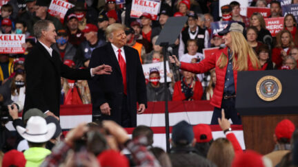 President Donald Trump, Kelly Loeffler, David Perdue