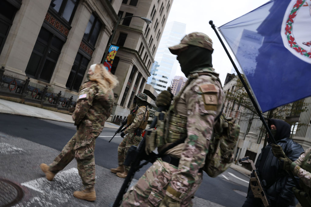 Militia in camouflage