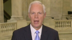 Ron Johnson giving an interview