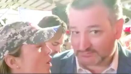 Ted Cruz Confronted By Maskless Supporter