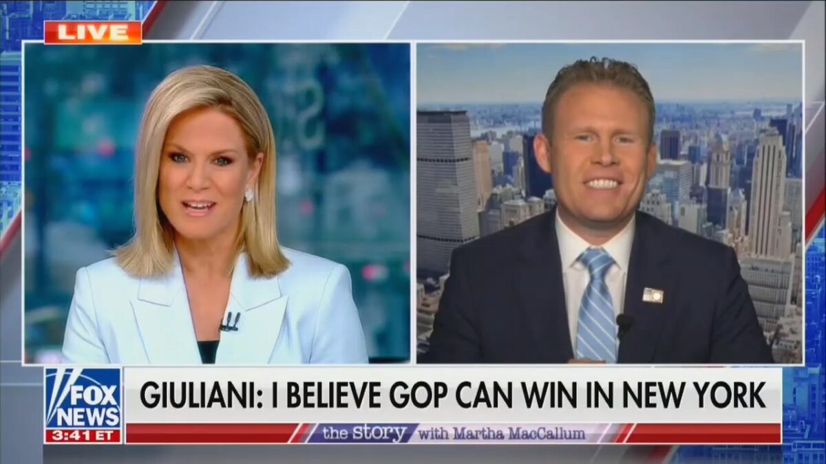 Martha MacCallum and Andrew Giuliani on Fox News