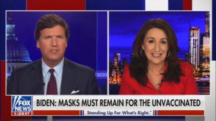 Tucker Carlson and Miranda Devine on Fox News