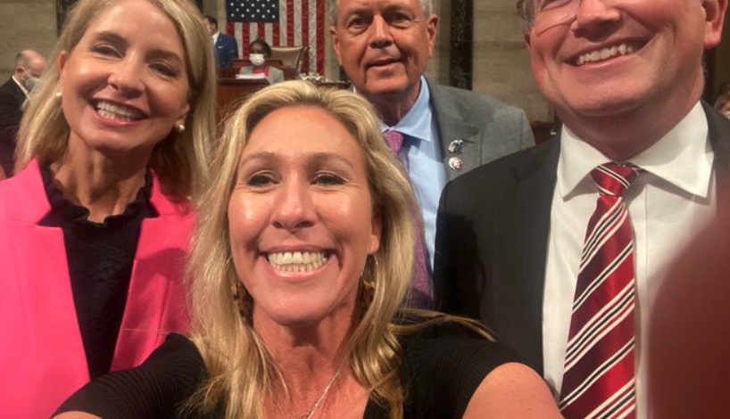 Marjorie Taylor Greene maskless on House floor