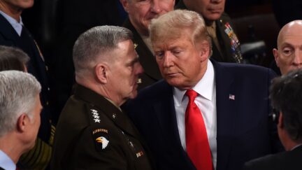 General Mark Milley and Donald Trump