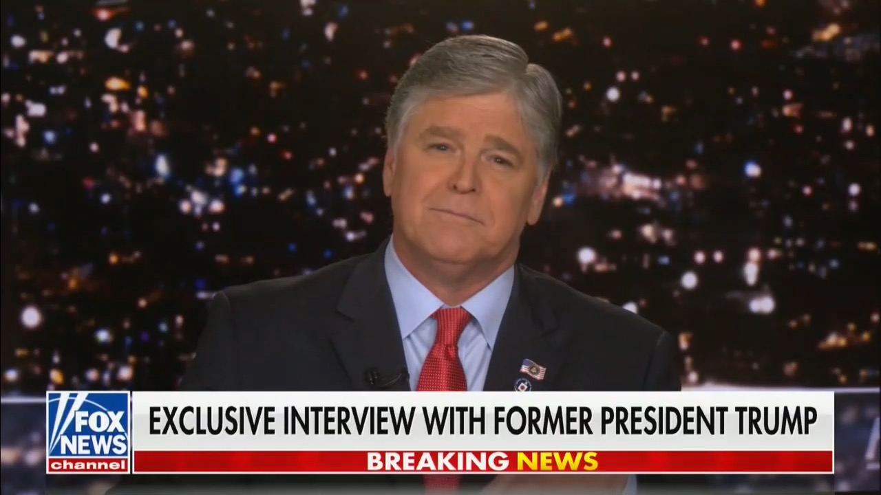 Sean Hannity hosts Hannity on Fox News