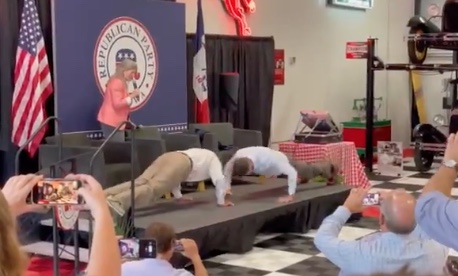 Tom Cotton and Chuck Grassley Pushups