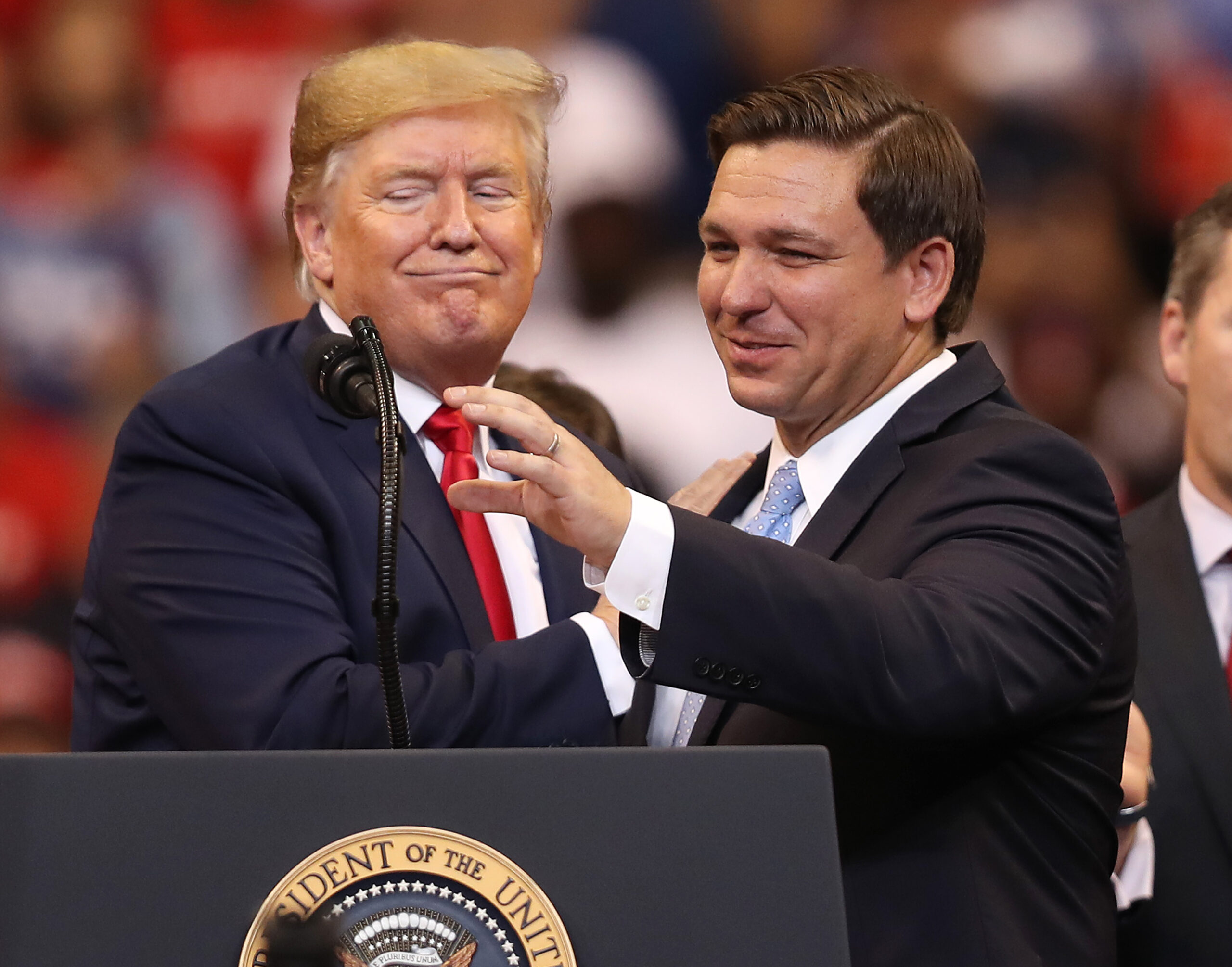 Trump, DeSantis Reportedly Bicker Over Florida Rally Amid Collapse Search