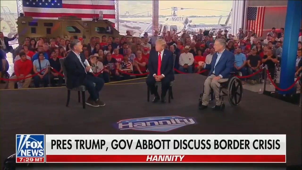 Sean Hannity, Donald Trump, Greg Abbott
