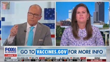 Larry Kudlow and Sarah Sanders