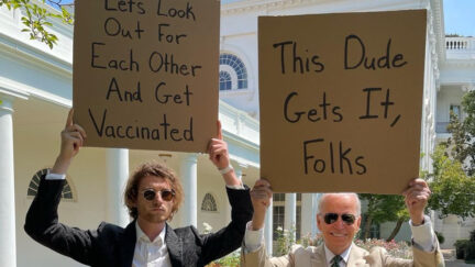 Dude With Sign and President Joe Biden