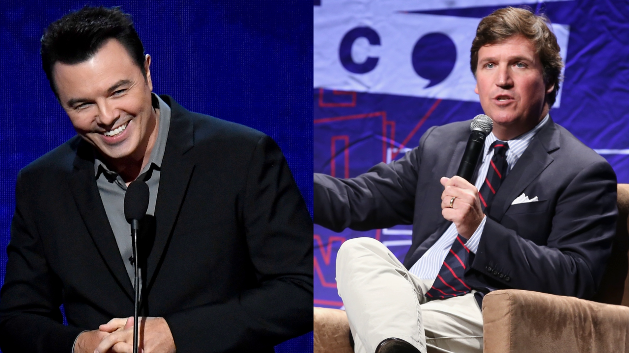 Seth MacFarlane and Tucker Carlson