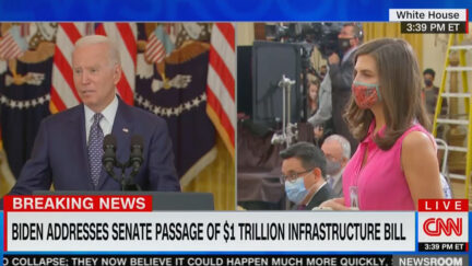 CNN's Kaitlan Collins and President Joe Biden