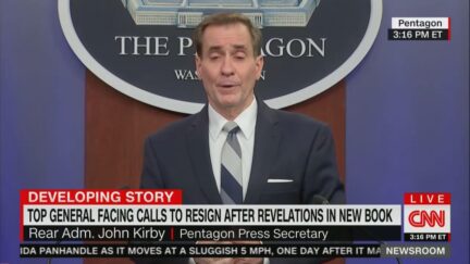 Pentagon spokesperson John Kirby at Pentagon press briefing on Sept. 15, 2021