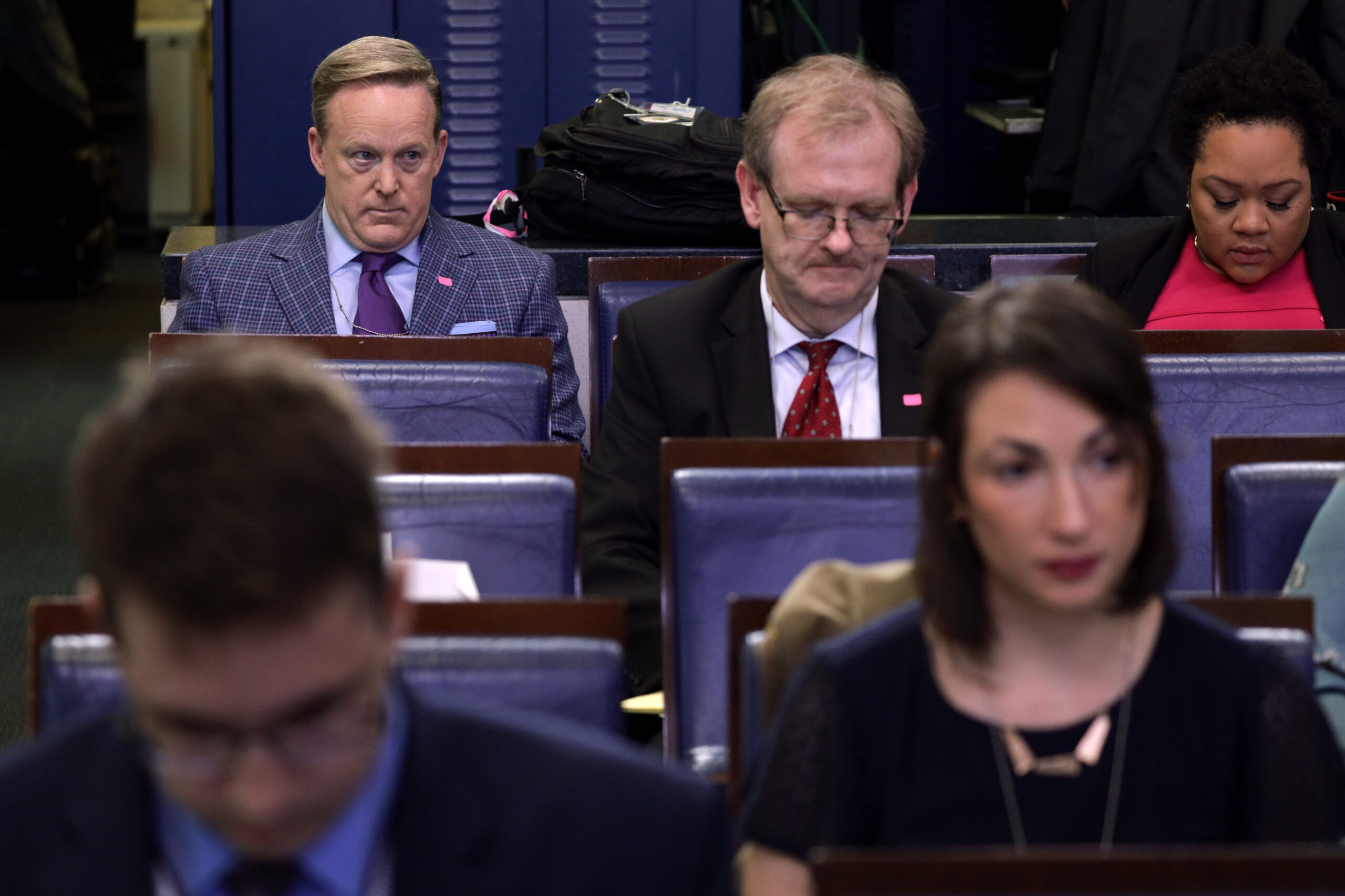 Sean Spicer in the White House briefing room