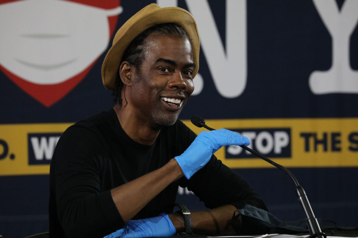Chris Rock at former New York Governor Andrew Cuomo Holds His Daily Coronavirus In Brooklyn