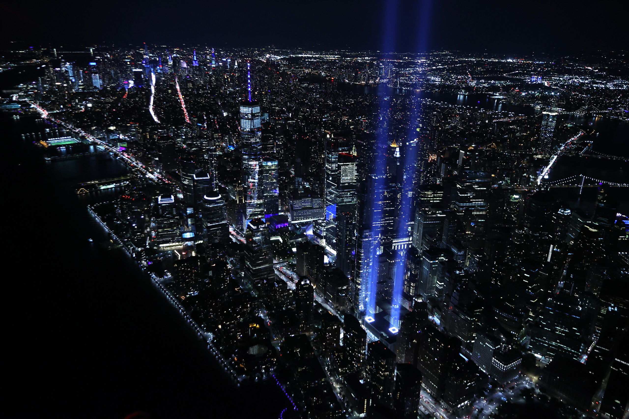 Tribute In Light Projects Into NYC Sky On 20th Anniversary Of 9/11 Attacks