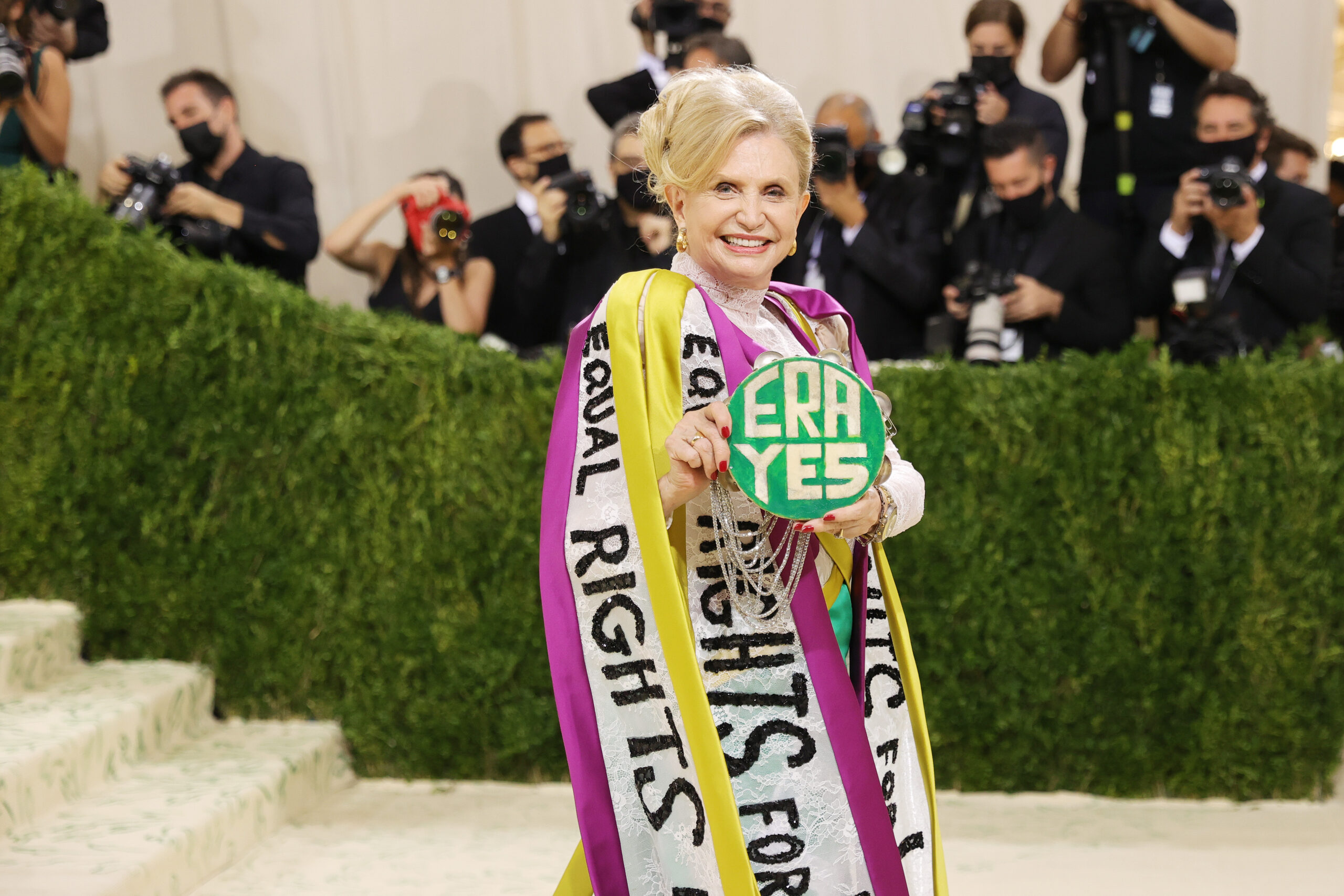 Rep Carolyn Maloney (D-NY) at the 2021 Met Gala
