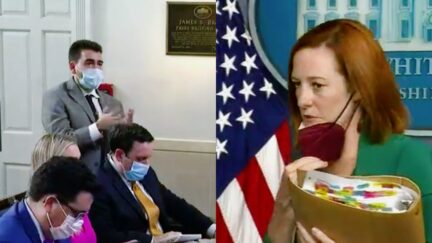 Reporters Shouting Questions at Jen Psaki